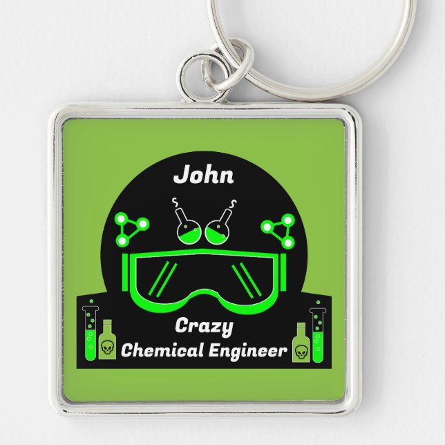 Funny Chemical Engineer Gifts Keychain (Front)