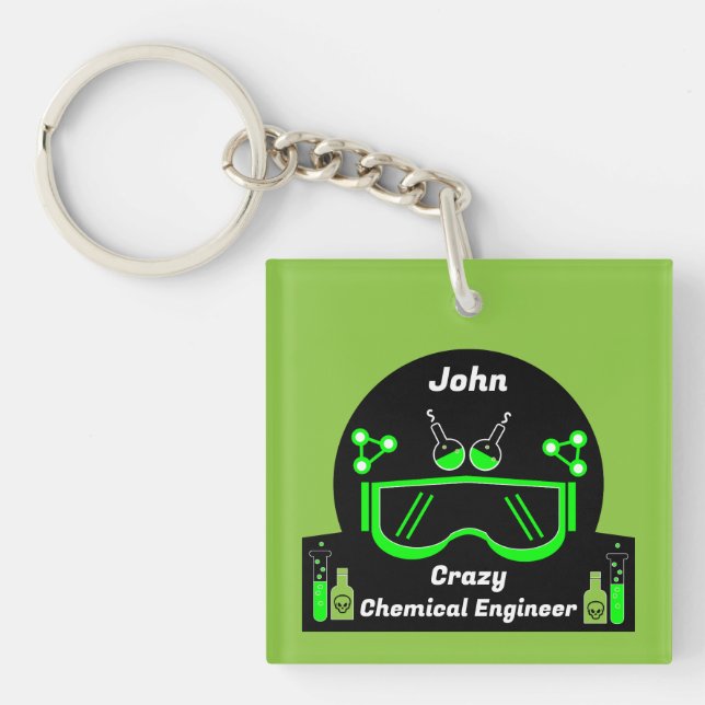 Funny Chemical Engineer Gifts Keychain (Front)