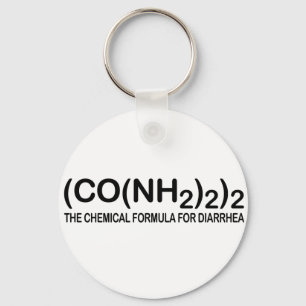 Funny Chemical Formula for Diarrhea Keychain