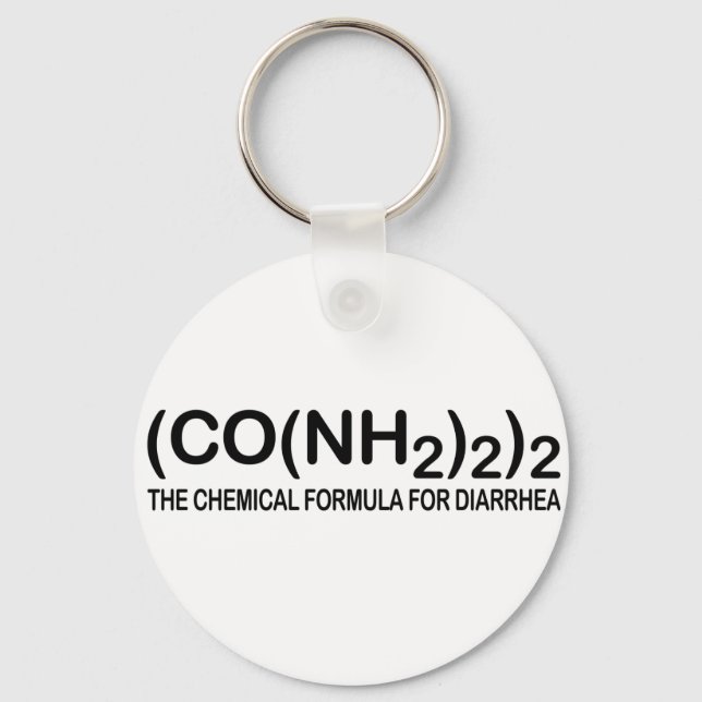 Funny Chemical Formula for Diarrhea Keychain (Front)