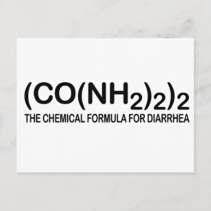 Funny Chemical Formula for Diarrhea Postcard