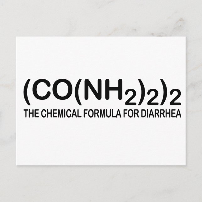 Funny Chemical Formula for Diarrhea Postcard (Front)