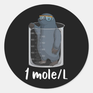 Funny Chemistry Chemist Student Science Teacher Mo Classic Round Sticker