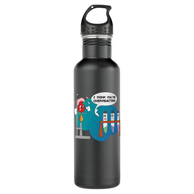 Funny Chemistry Comic Chemical Reaction 710 Ml Water Bottle (Front)