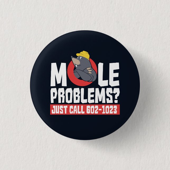 Funny Chemistry Formula Mole Problem Science 1 Inch Round Button (Front)