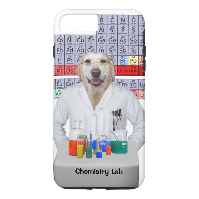 Funny Chemistry Lab/Dog Case-Mate iPhone Case (Back)