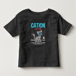 Funny Chemistry Scientist Cation Element Cat Lover Toddler T-shirt