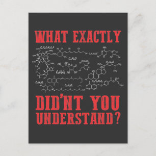 Funny Chemistry Teacher Chemist Student Formula Postcard