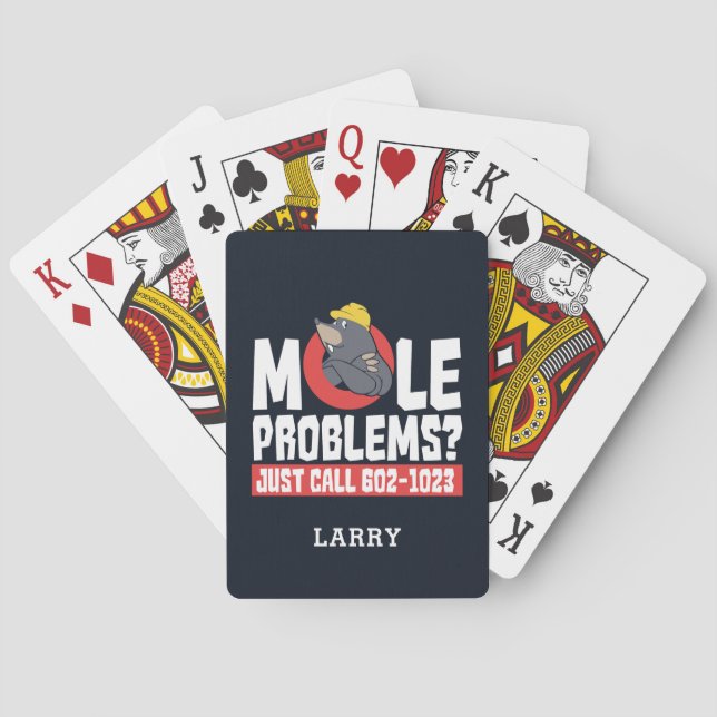 Funny Chemistry Teacher Mole Problem Playing Cards (Back)