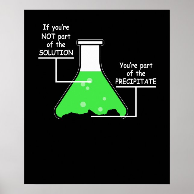 Funny Chemistry Tee If You're Not Part Of The Solu Poster (Front)