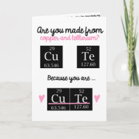 Funny Chemistry Valentines Day Card