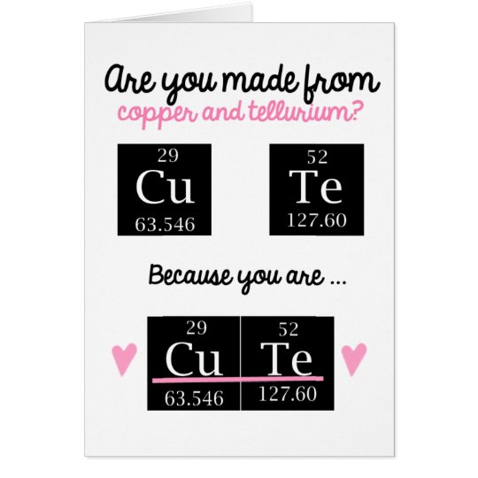 Funny Chemistry Valentines Day Card