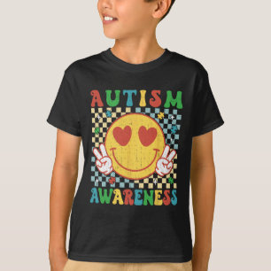 Funny Chequered Autism Awareness Month For Men Wom T-Shirt