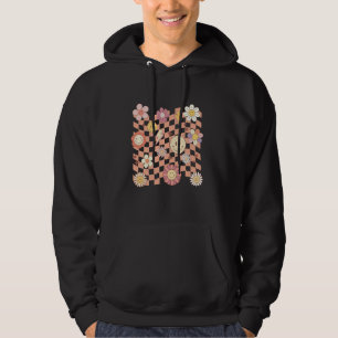 Funny Chequered Happy Smiling Smile Face Daisy Flo Hoodie
