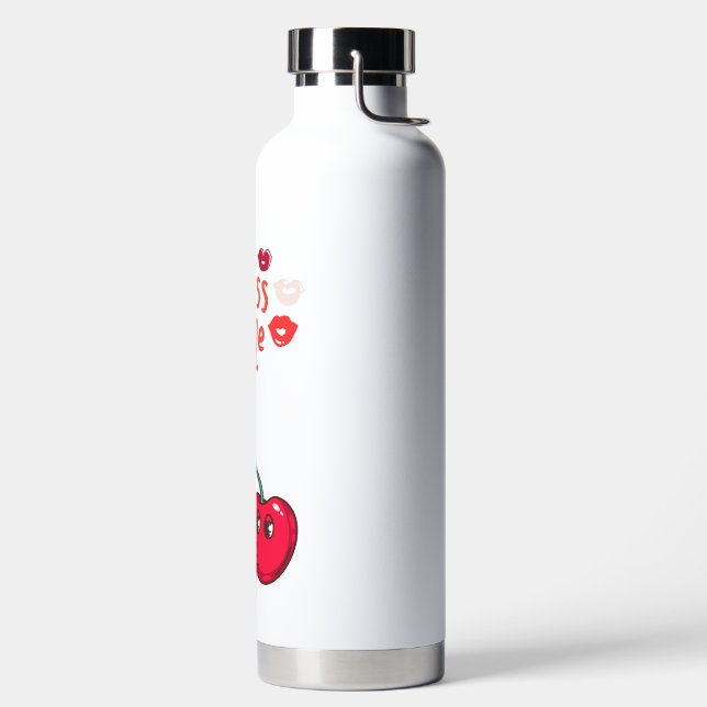 Funny cherries in love. water bottle (Left)