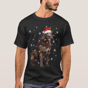 Funny Chesapeake Bay Retriever Dog Christmas Light T-Shirt