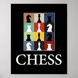 Funny Chess Board Tee Game Humor set Player Chess Poster