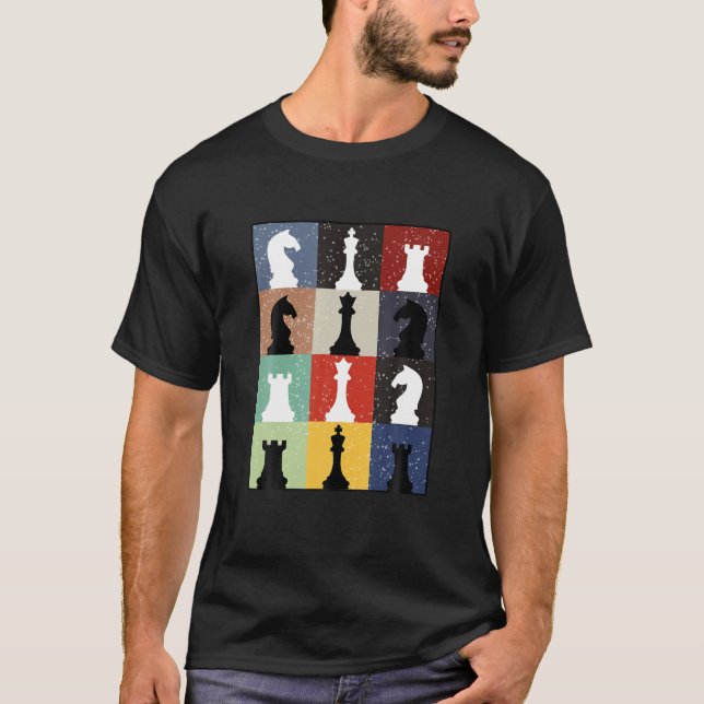 Funny Chess Board Tee Game Humour Set Player Chess (Front)