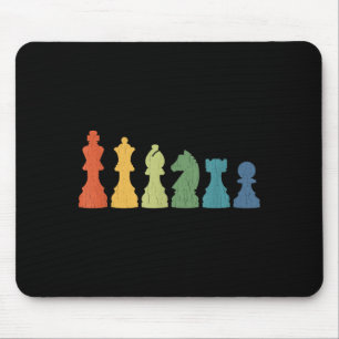 Funny Chess Eces Board Game Lover Player Themed Ch Mouse Pad