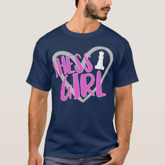 Funny Chess Girl Heart Chess Player 1 T-Shirt