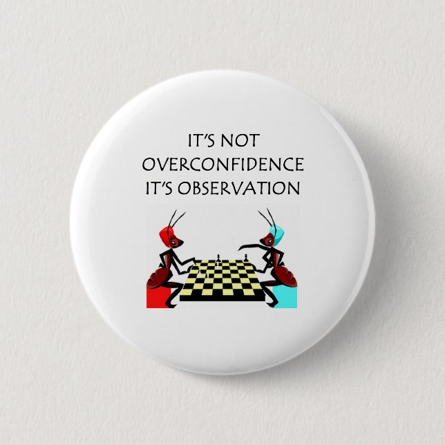 funny chess joke 2 inch round button (Front)