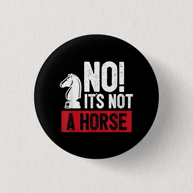 Funny Chess King Castling Design 1 Inch Round Button (Front)