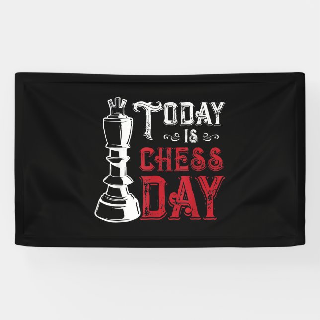 Funny Chess King Castling Design Banner (Horizontal)
