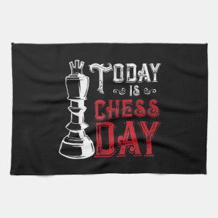 Funny Chess King Castling Design Kitchen Towel