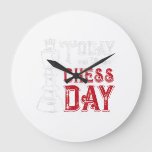 Funny Chess King Castling Design Large Clock