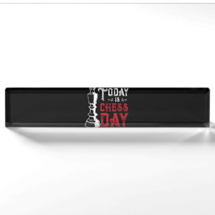 Funny Chess King Castling Design Nameplate