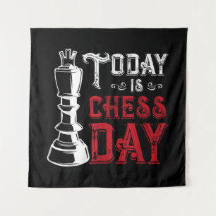 Funny Chess King Castling Design Tapestry