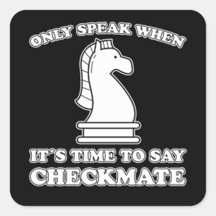 Funny Chess Piece Chess Player Fun Chess Game Gift Square Sticker