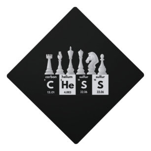 Funny Chess Player Game Board Periodic Table Gift Graduation Cap Topper