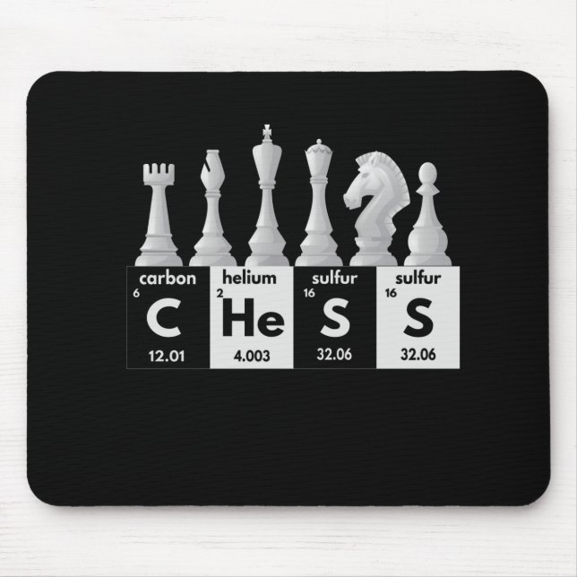 Funny Chess Player Game Board Periodic Table Gift Mouse Pad (Front)