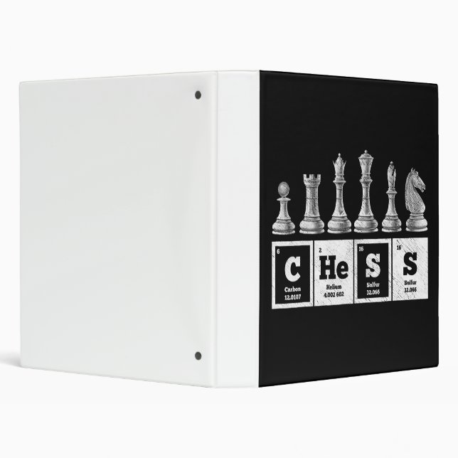 funny chess player geek periodic system chemistry binder (Background)