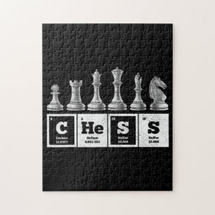 funny chess player geek periodic system chemistry jigsaw puzzle