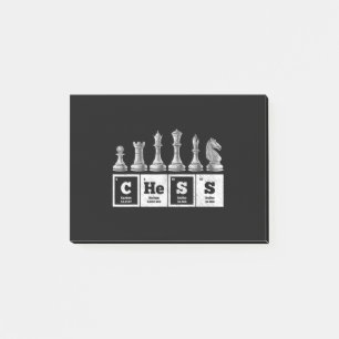 funny chess player geek periodic system chemistry post-it notes
