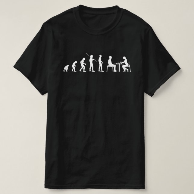 Funny Chess Players Mankind Evolution Parody Wv T-Shirt (Design Front)
