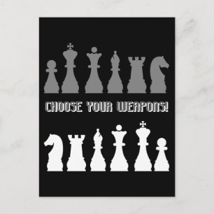 funny chess postcard