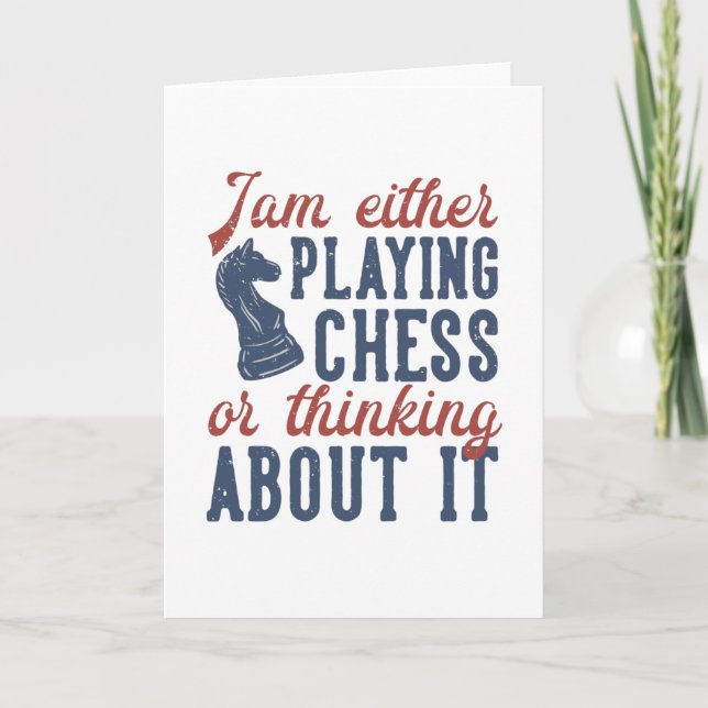 Funny Chess Quote Card (Front)
