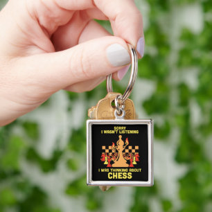 Funny Chess Quote Gift for Chess Players & Lovers Keychain
