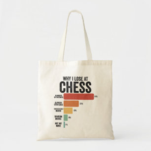 Funny Chess Sport Why I Lose At Chess Game Retro Tote Bag