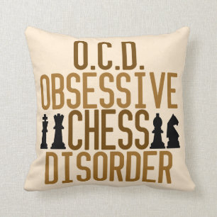 Funny Chess Tan Throw Pillow