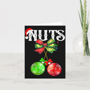 Funny Chest Nuts Chestnuts Matching Family Christm Card