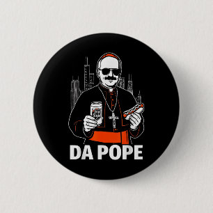 Funny Chicago Pope Leo Xiv Graphic 2 Inch Round Button