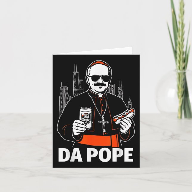 Funny Chicago Pope Leo Xiv Graphic  Card (Front)