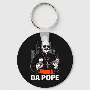 Funny Chicago Pope Leo Xiv Graphic  Keychain