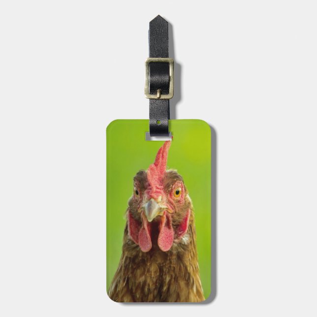 Funny Chicken - Address Luggage Tag (Front Vertical)