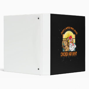 Funny Chicken And Goat Halloween Costume Gift Binder