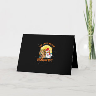 Funny Chicken And Goat Halloween Costume Gift Holiday Card